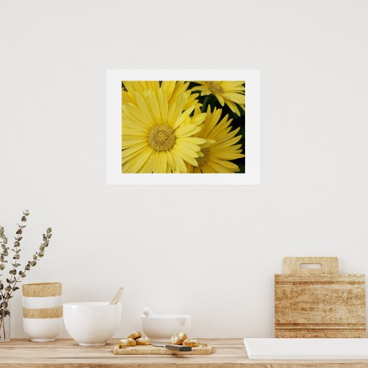 Yellow Gebera Daisies Poster (Küche)