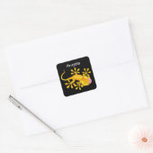 Yellow Gecko Lizard Square Sticker (Umschlag)