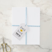 Yellow Geeky Glasses Gift Tags Geschenkanhänger (Mit Garn)