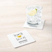 Yellow Geeky Glasses Paper Untersetzer (Vor Ort)