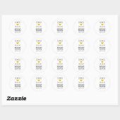 Yellow Geeky Glasses Save the Date Stickers (Blatt)