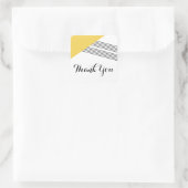 Yellow Geometric Strip Danke Stickers (Tasche)