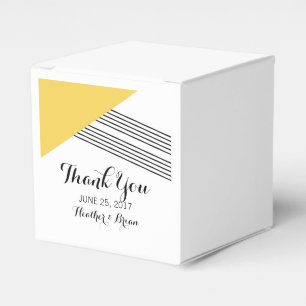 Yellow Geometric Stripfade Geschenkschachtel