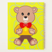 Yellow Geometric Teddy Bear Planer (Rückseite)