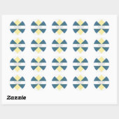 Yellow Geometric Trial Save the Date Stickers (Blatt)