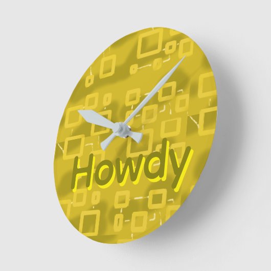 Yellow Geometric Wall Clock Runde Wanduhr (Winkel)