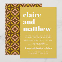 Yellow Geometric Wedding All-in-One aus dem Mittel