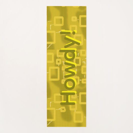 Yellow Geometric Yoga Mat Yogamatte (Vorderseite)