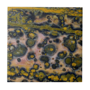 Yellow gepunktet Ocean Jasper Fliese