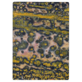 Yellow gepunktet Ocean Jasper Klemmbrett (Rückseite)