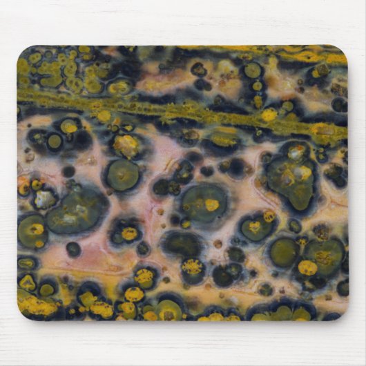 Yellow gepunktet Ocean Jasper Mousepad (Vorne)