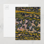 Yellow gepunktet Ocean Jasper Postkarte (Vorne/Hinten)