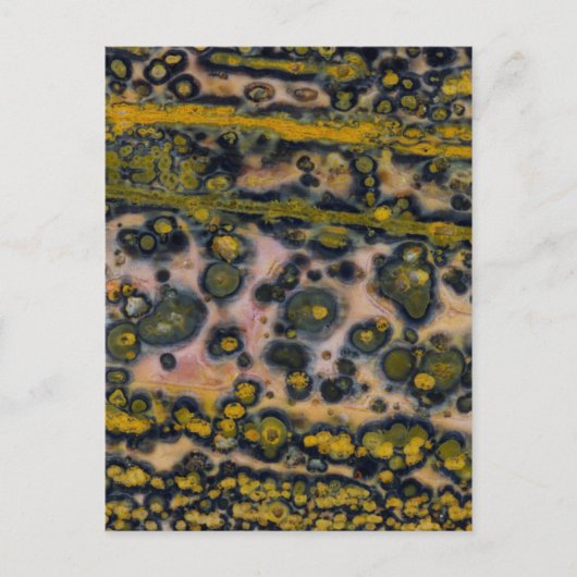 Yellow gepunktet Ocean Jasper Postkarte (Vorderseite)