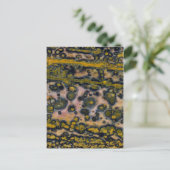 Yellow gepunktet Ocean Jasper Postkarte (Stehend Vorderseite)