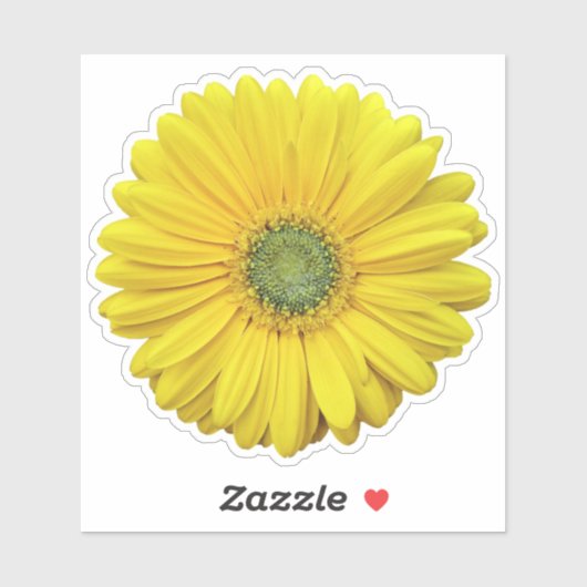 Yellow Gerber Daisy Blume Kiss-Cut Sticker (Blatt)