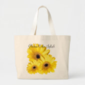 Yellow Gerber Daisy Nah Up Fotografie Jumbo Stoffbeutel (Vorne)