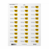 Yellow Gerbera Daisy Address Label (Vorne)