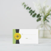 Yellow Gerbera Daisy Besondere Anlass Platzkarte (Stehend Vorderseite)