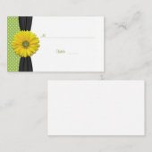 Yellow Gerbera Daisy Besondere Anlass Platzkarte (Vorne/Hinten)