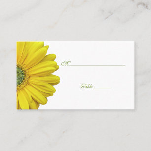 Yellow Gerbera Daisy Besondere Anlass Platzkarte