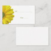 Yellow Gerbera Daisy Besondere Anlass Platzkarte (Vorne/Hinten)