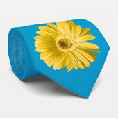 Yellow Gerbera Daisy Blume Krawatte (Gerollt)