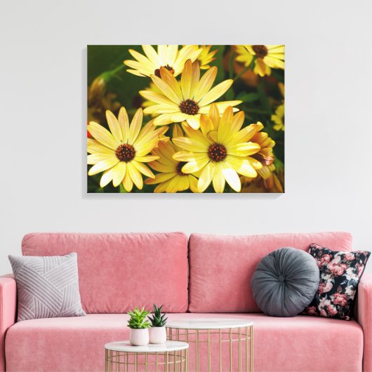 Yellow Gerbera Daisy Blume Leinwand Art (Insitu (Wohnzimmer))