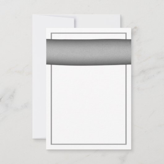 Yellow Gerbera Daisy Gray Ribbon UAWG Antwortkarte RSVP Karte (Rückseite)