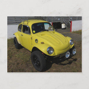 Yellow German Sedan Postkarte