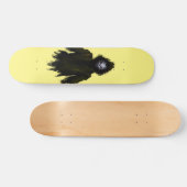 Yellow Ghost Skull Skateboard (Horizontal)