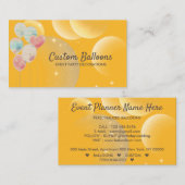 Yellow Gift Shop Balloons Visitenkarte (Vorne/Hinten)