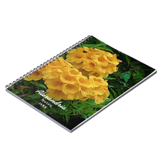 Yellow Ginger Thomas Watercolor Blume Custom Notizblock (Linke Seite)