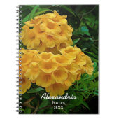 Yellow Ginger Thomas Watercolor Blume Custom Notizblock (Vorderseite)
