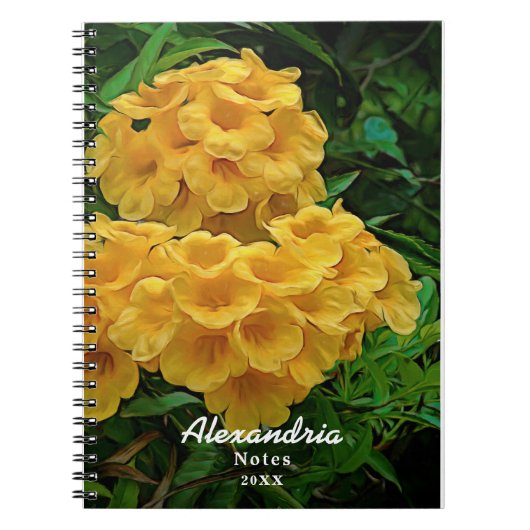 Yellow Ginger Thomas Watercolor Blume Custom Notizblock (Vorderseite)