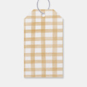 Yellow Gingham Albern Gans Birthday Gefälligkeitst Geschenkanhänger (Rückseite)