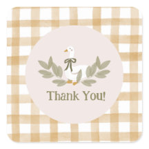 Yellow Gingham Albern Goose Birthday Party