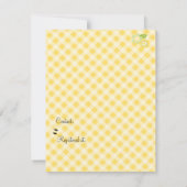Yellow Gingham Baby Buggy Einladung (Rückseite)