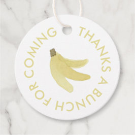 Yellow Gingham Banana Gastgeschenk Danke Tags Geschenkanhänger