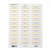 Yellow Gingham Birth Announcement Address Labels (Vorne)