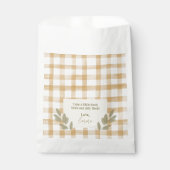 Yellow Gingham Birthday Party Geschenktütchen (Vorderseite)