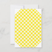 Yellow Gingham Books for Baby Shooting RSVP Karte (Rückseite)