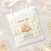 Yellow Gingham Bow Pancake Brunch Babydusche Geschenktütchen (Ausgeschnitten)