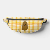 Yellow Gingham Brown Potato Bauchtasche (Ablage )