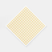 Yellow Gingham Coquette Bow Party Dessert Serviette (Ecke)