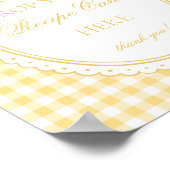 Yellow Gingham Coquette Bow Share a Recipe Poster (Ecke)