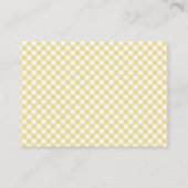 Yellow Gingham einfache niedliche Bücher für Babyd Begleitkarte (Rückseite)