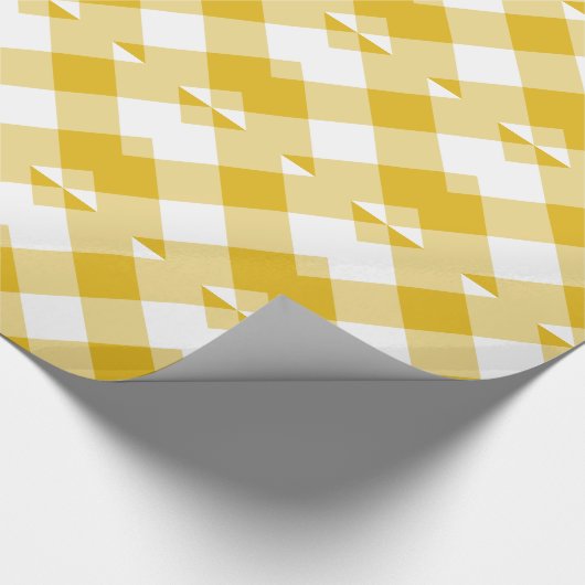 Yellow Gingham Geschenkpapier (Ecke)