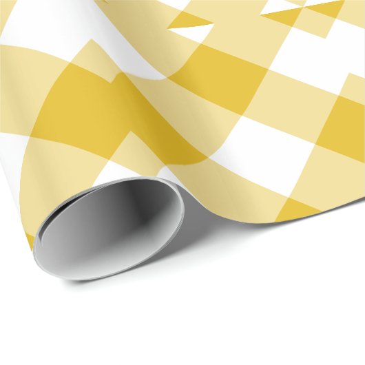 Yellow Gingham Geschenkpapier (Rolleneckpunkt)