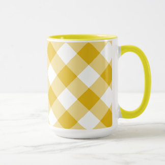 Yellow Gingham Gift Tasse