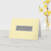 Yellow Gingham Herzlichen Glückwunsch zur Erwartun Karte (Gelbe Blume)